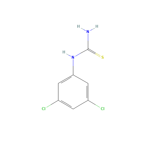 3,5-DICHLOROPHENYLTHIOUREA (CAS: 107707-33-5) - Chemical Structure and Molecular Formula 