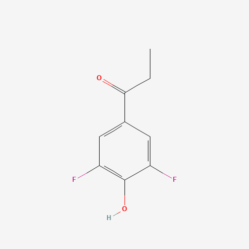 3',5'-DIFLUORO-4'-HYDROXYPROPIOPHENONE chemical structure 3',5'-DIFLUORO-4'-HYDROXYPROPIOPHENONE (CAS: 178374-78-2) - Chemical Structure and Molecular Formula