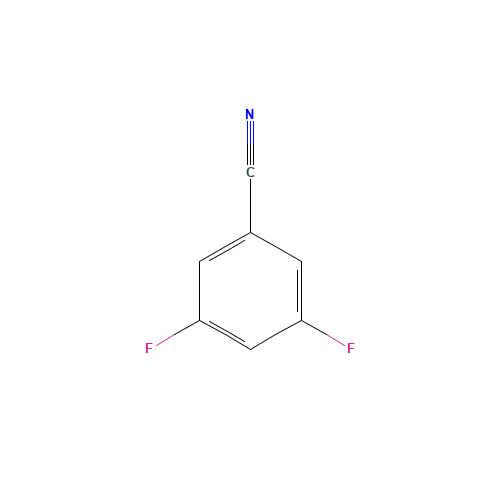 3,5-Difluorobenzonitrile (CAS: 64248-63-1) - Chemical Structure and Molecular Formula 
