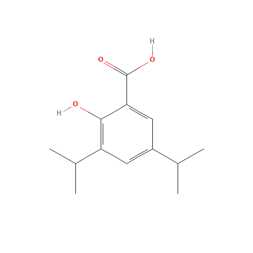 3,5-DIISOPROPYLSALICYLIC ACID (CAS: 2215-21-6) - Chemical Structure and Molecular Formula 