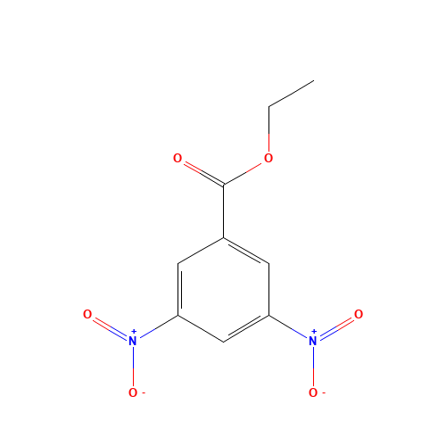ETHYL 3,5-DINITROBENZOATE (CAS: 618-71-3) - Chemical Structure and Molecular Formula 