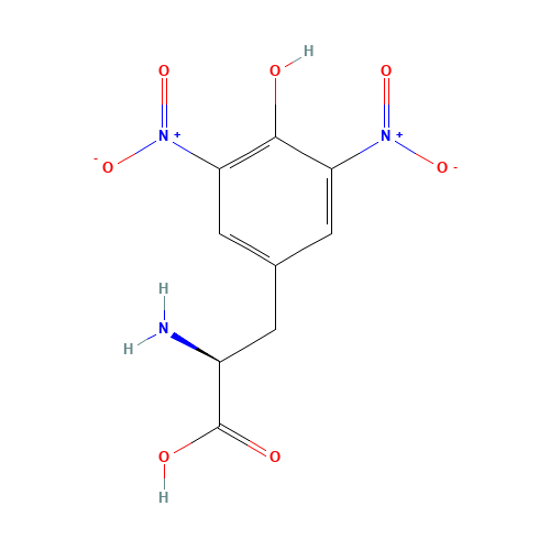 3,5-DINITRO-L-TYROSINE MONOHYDRATE (CAS: 17360-11-1) - Chemical Structure and Molecular Formula 