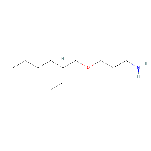 2-Ethylhexyloxypropylamine (CAS: 5397-31-9) - Chemical Structure and Molecular Formula 