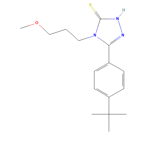 3-[4-(TERT-BUTYL)PHENYL]-4-(3-METHOXYPROPYL)-4,5-DIHYDRO-1H-1,2,4-TRIAZOLE-5-THIONE (CAS: 175334-68-6) - Related Chemical Product