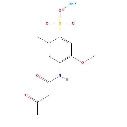 N-Acetoacetcresidine sulfonic acid sodium salt (CAS: 133167-77-8) - Chemical Structure and Molecular Formula 