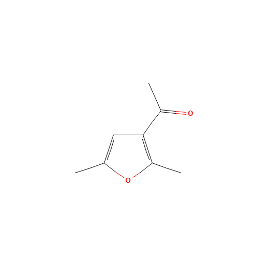 3-ACETYL-2,5-DIMETHYLFURAN (CAS: 10599-70-9) - Chemical Structure and Molecular Formula 