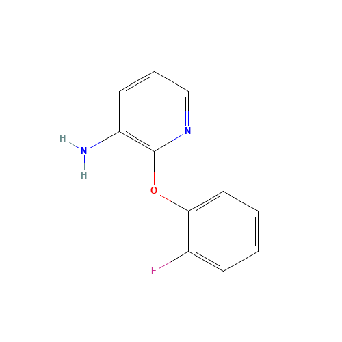 3-AMINO-2-(2-FLUOROPHENOXY)PYRIDINE (CAS: 175135-66-7) - Chemical Structure and Molecular Formula 