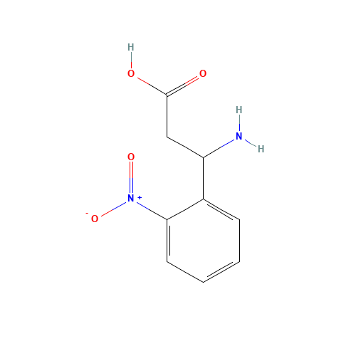 3-Amino-3-(2-nitrophenyl)propanoic acid (CAS: 5678-48-8) - Chemical Structure and Molecular Formula 