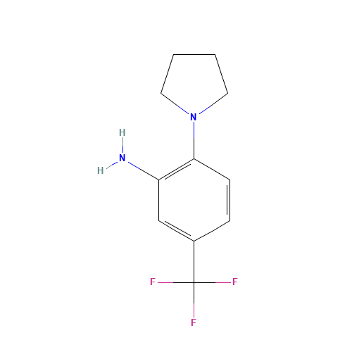 N-(2-AMINO-4-TRIFLUOROMETHYLPHENYL)PYRROLIDINE (CAS: 133184-80-2) - Chemical Structure and Molecular Formula 