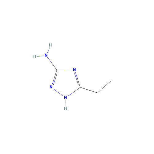 3-Amino-5-ethyl-1,2,4-triazole (CAS: 22819-05-2) - Chemical Structure and Molecular Formula 