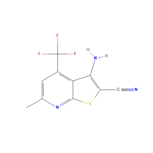 3-AMINO-6-METHYL-4-(TRIFLUOROMETHYL)THIENO[2,3-B]PYRIDINE-2-CARBONITRILE (CAS: 317840-08-7) - Related Chemical Product