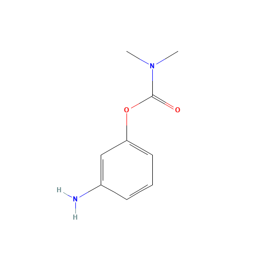 3-AMINOPHENYL N,N-DIMETHYLCARBAMATE,97 (CAS: 19962-04-0) - Chemical Structure and Molecular Formula 