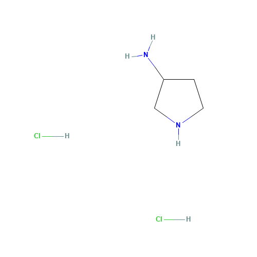 3-Aminopyrrolidine dihydrochloride (CAS: 103831-11-4) - Chemical Structure and Molecular Formula 