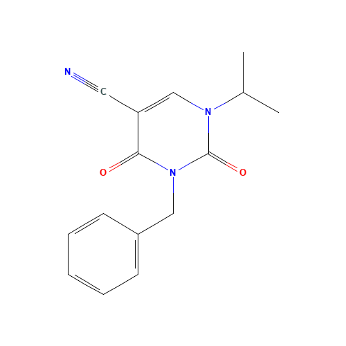 3-BENZYL-1-ISOPROPYL-2,4-DIOXO-1,2,3,4-TETRAHYDROPYRIMIDINE-5-CARBONITRILE (CAS: 175203-47-1) - Related Chemical Product