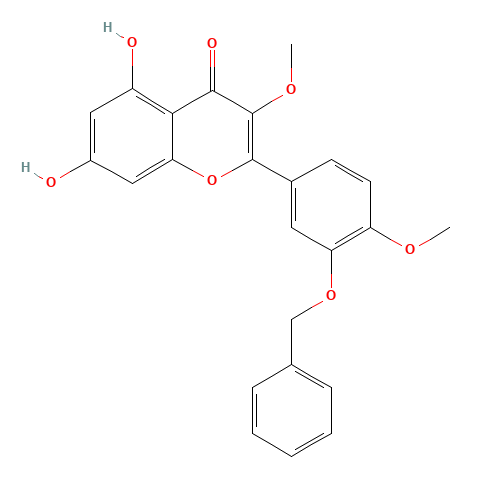 3'-BENZYLOXY-5,7-DIHYDROXY-3,4'-DIMETHOXYFLAVONE (CAS: 62507-01-1) - Related Chemical Product