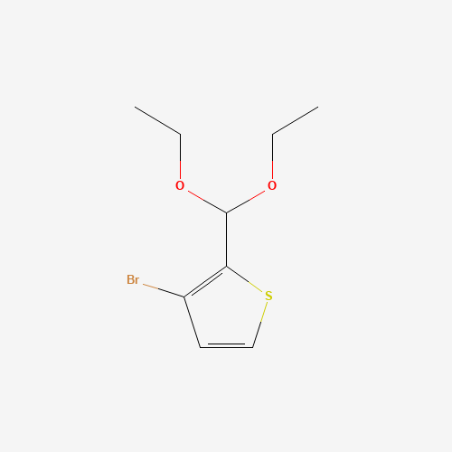 3-BROMOTHIOPHENE-2-CARBOXALDEHYDE DIETHYL ACETAL chemical structure 3-BROMOTHIOPHENE-2-CARBOXALDEHYDE DIETHYL ACETAL (CAS: 34042-95-0) - Chemical Structure and Molecular Formula