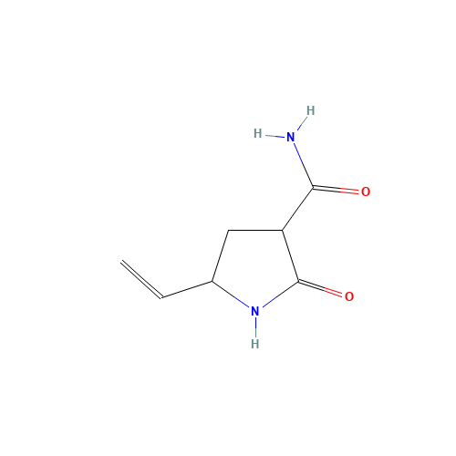 2-oxo-5-vinylpyrrolidine-3-carboxamide (CAS: 71107-19-2) - Chemical Structure and Molecular Formula 