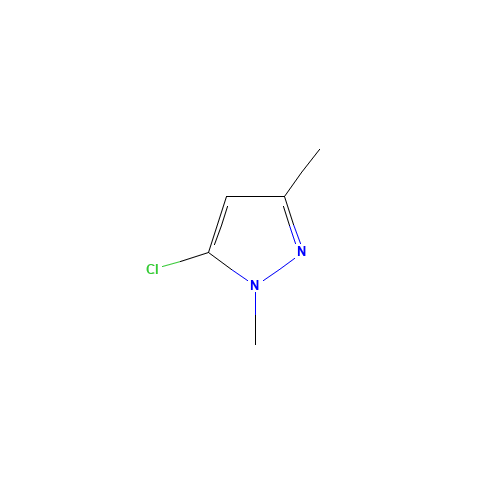 5-CHLORO-1,3-DIMETHYLPYRAZOLE (CAS: 54454-10-3) - Chemical Structure and Molecular Formula 