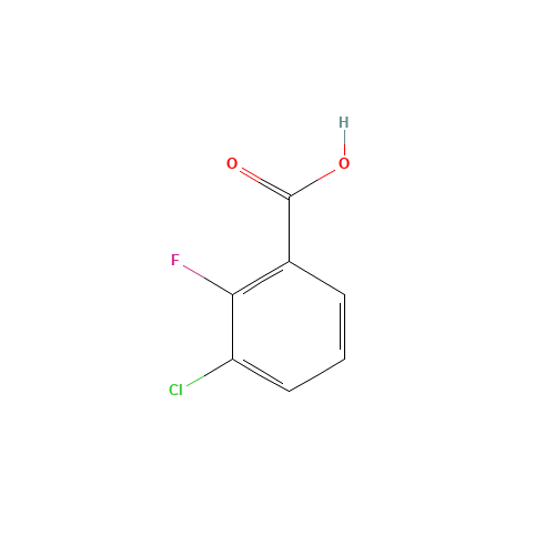 3-Chloro-2-fluorobenzoic acid (CAS: 161957-55-7) - Chemical Structure and Molecular Formula 