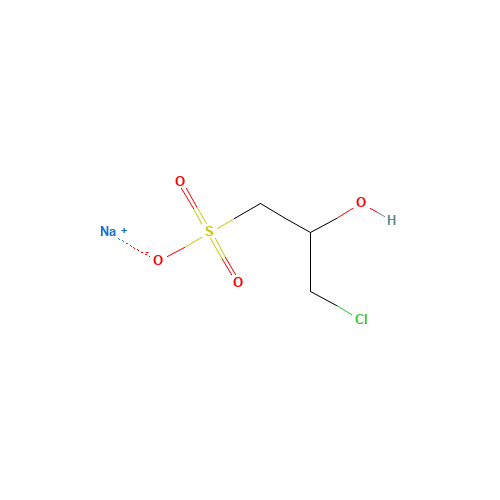 3-CHLORO-2-HYDROXYPROPANESULFONIC ACID SODIUM SALT (CAS: 126-83-0) - Chemical Structure and Molecular Formula 