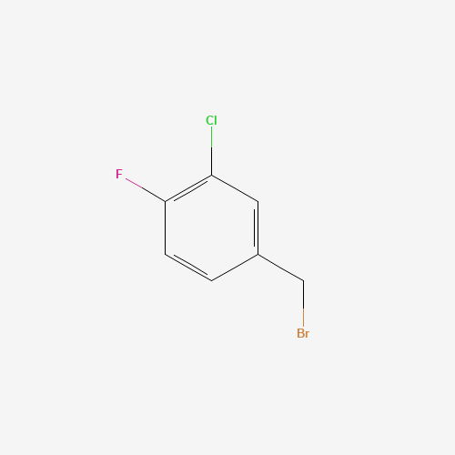 3-CHLORO-4-FLUOROBENZYL BROMIDE (CAS: 192702-01-5) - Chemical Structure and Molecular Formula 