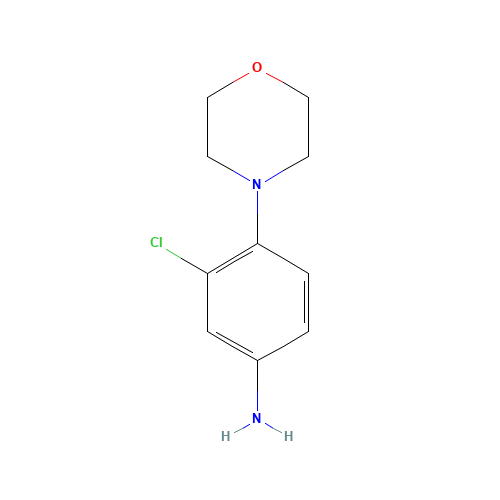 3-CHLORO-4-MORPHOLINOANILINE (CAS: 55048-24-3) - Chemical Structure and Molecular Formula 