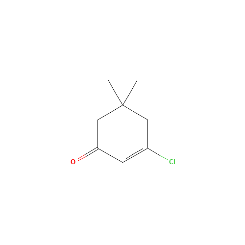 3-CHLORO-5,5-DIMETHYL-2-CYCLOHEXEN-1-ONE (CAS: 17530-69-7) - Chemical Structure and Molecular Formula 