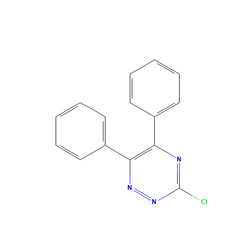 3-CHLORO-5,6-DIPHENYL-1,2,4-TRIAZINE (CAS: 34177-11-2) - Chemical Structure and Molecular Formula 