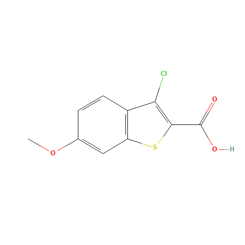 3-Chloro-6-methoxybenzo[b]thiophene-2-carboxylicacid (CAS: 310390-60-4) - Chemical Structure and Molecular Formula 