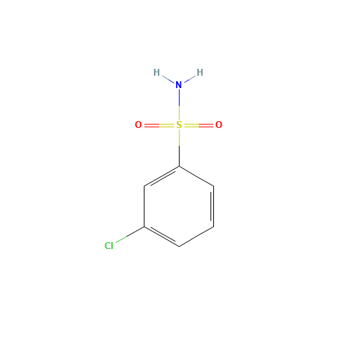3-CHLOROBENZENESULFONAMIDE (CAS: 17260-71-8) - Chemical Structure and Molecular Formula 