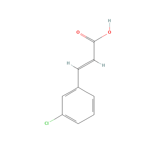 3-Chlorocinnamic acid (CAS: 1866-38-2) - Chemical Structure and Molecular Formula 