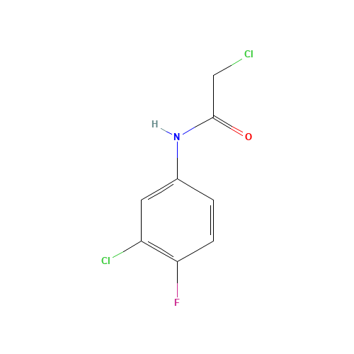 3-CHLORO-N-(CHLOROACETYL)-4-FLUOROANILINE (CAS: 96980-64-2) - Chemical Structure and Molecular Formula 