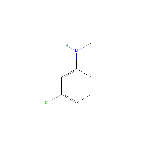 3-CHLORO-N-METHYLANILINE (CAS: 7006-52-2) - Chemical Structure and Molecular Formula 
