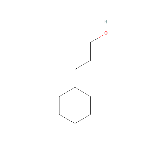 3-CYCLOHEXYL-1-PROPANOL (CAS: 1124-63-6) - Chemical Structure and Molecular Formula 