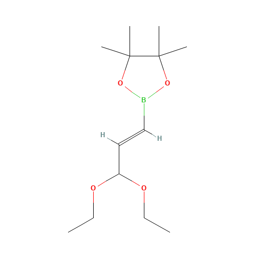 3,3-DIETHOXY-1-PROPENYLBORONIC ACID PINACOL ESTER (CAS: 153737-25-8) - Chemical Structure and Molecular Formula 