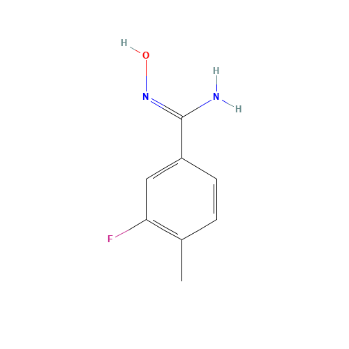 3-FLUORO-4-METHYLBENZAMIDE OXIME (CAS: 238742-80-8) - Chemical Structure and Molecular Formula 