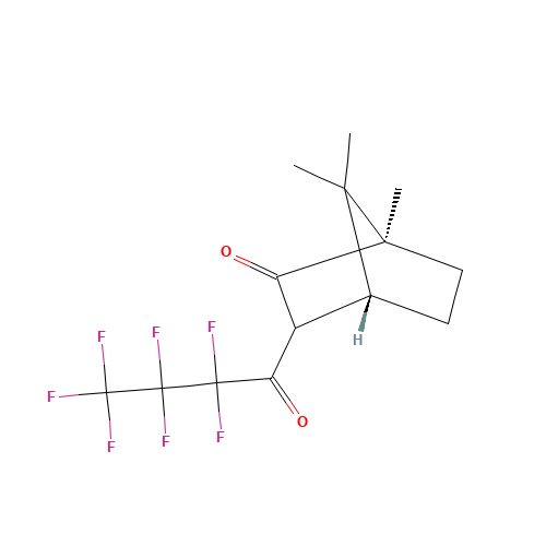3-HEPTAFLUOROBUTYRYL-(+)-CAMPHOR (CAS: 51800-99-8) - Chemical Structure and Molecular Formula 