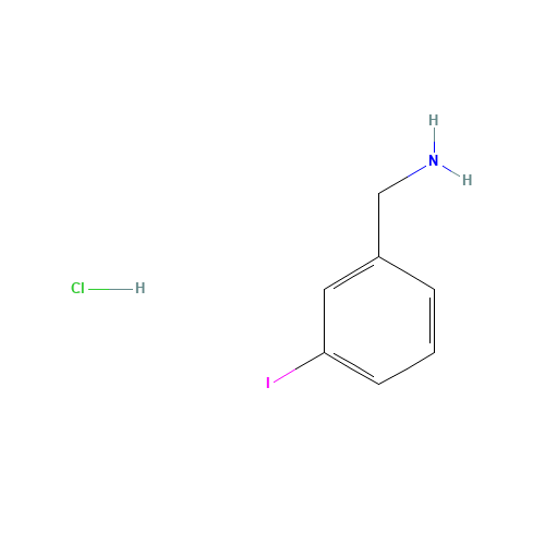 3-Iodobenzylamine hydrochloride (CAS: 3718-88-5) - Chemical Structure and Molecular Formula 