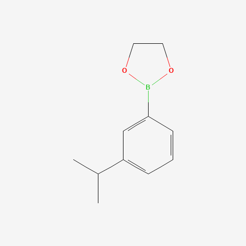 3-ISOPROPYLBENZENEBORONIC ACID ETHYLENE GLYCOL ESTER chemical structure 3-ISOPROPYLBENZENEBORONIC ACID ETHYLENE GLYCOL ESTER (CAS: 374537-96-9) - Chemical Structure and Molecular Formula
