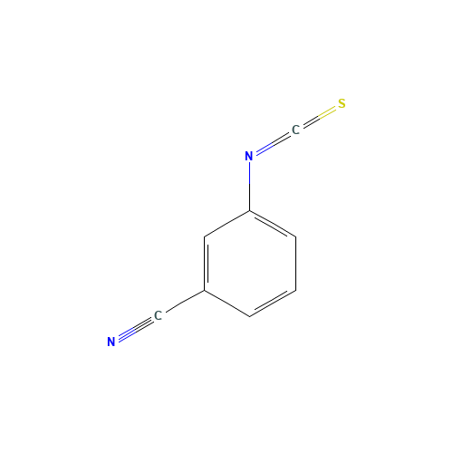 3-CYANOPHENYL ISOTHIOCYANATE (CAS: 3125-78-8) - Chemical Structure and Molecular Formula 