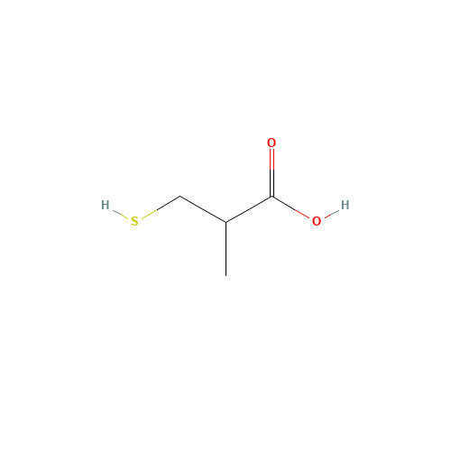 3-MERCAPTOISOBUTYRIC ACID (CAS: 26473-47-2) - Chemical Structure and Molecular Formula 