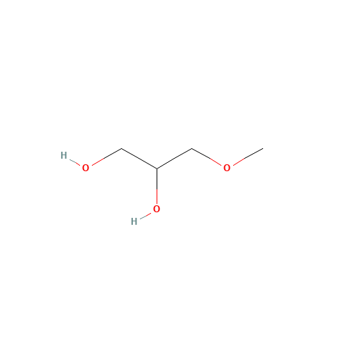 3-METHOXY-1,2-PROPANEDIOL (CAS: 36887-04-4) - Chemical Structure and Molecular Formula 