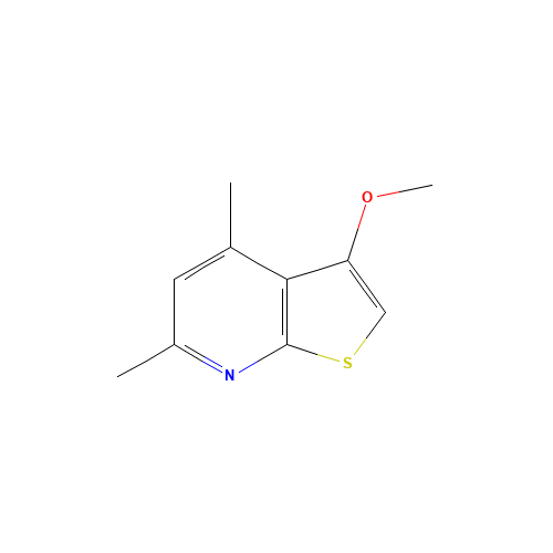 3-Methoxy-4,6-dimethylthieno[2.3-b]pyridine (CAS: 55023-34-2) - Chemical Structure and Molecular Formula 