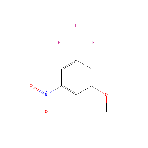 3-Methoxy-5-nitrobenzotrifluoride (CAS: 328-79-0) - Chemical Structure and Molecular Formula 