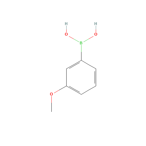 3-Methoxyphenylboronic acid (CAS: 10365-98-7) - Chemical Structure and Molecular Formula 