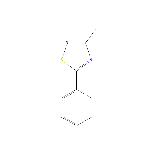 3-METHYL-5-PHENYL-1,2,4-THIADIAZOLE (CAS: 50483-77-7) - Chemical Structure and Molecular Formula 