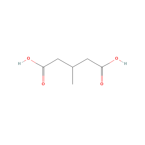 3-METHYLGLUTARIC ACID (CAS: 626-51-7) - Chemical Structure and Molecular Formula 