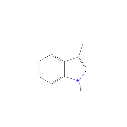3-Methylindole (CAS: 83-34-1) - Chemical Structure and Molecular Formula 