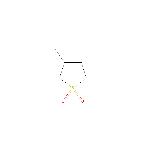 3-METHYLSULFOLANE (CAS: 872-93-5) - Chemical Structure and Molecular Formula 