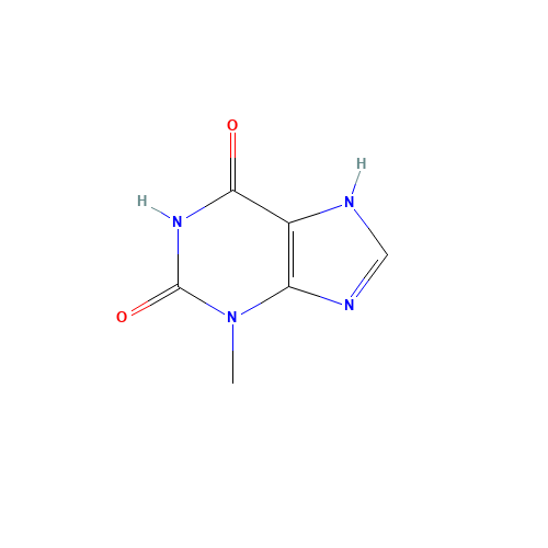 2,6-Dihydroxy-3-methylpurine (CAS: 1076-22-8) - Chemical Structure and Molecular Formula 